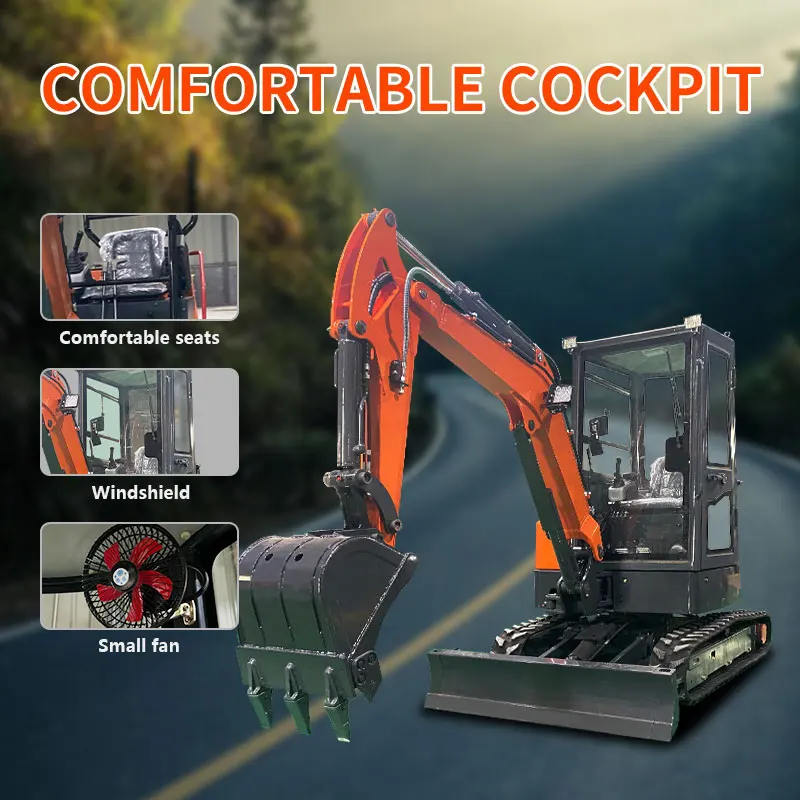 LUWEI Mini Excavator 3.5 Ton EPA Farm Crawler Digger Yanmar Engine Small Excavators