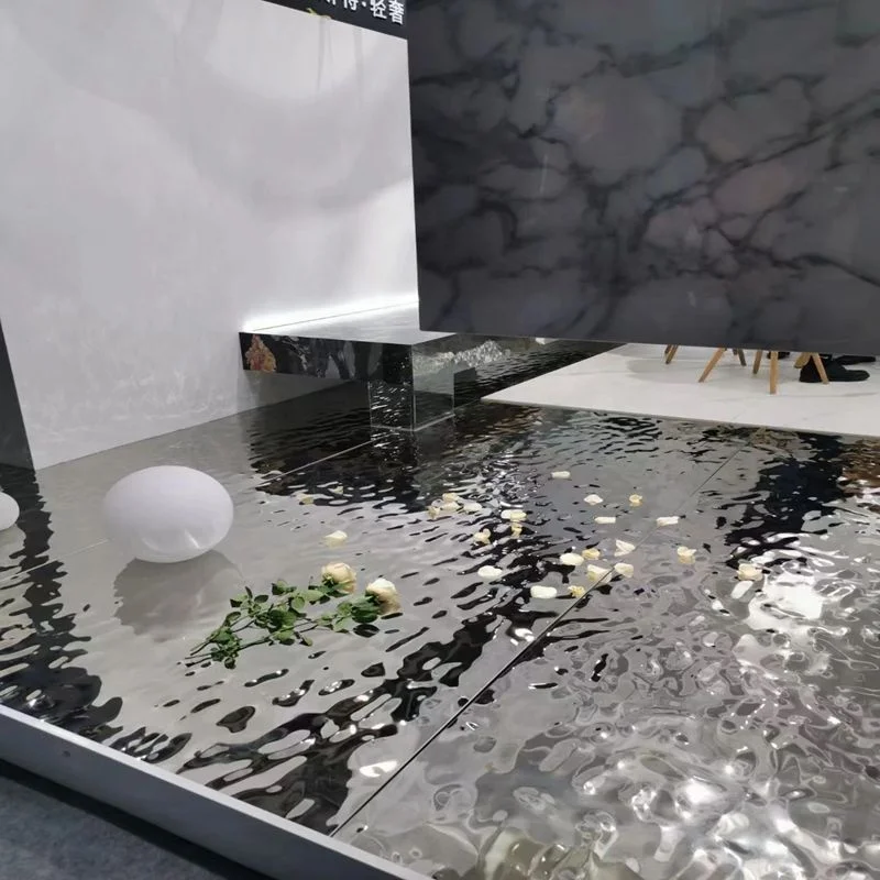 Decorative Colored Stamp SS 201 430 304 Wall Panel Water Ripple Hammered Stainless Steel Sheet For Curtain Wall