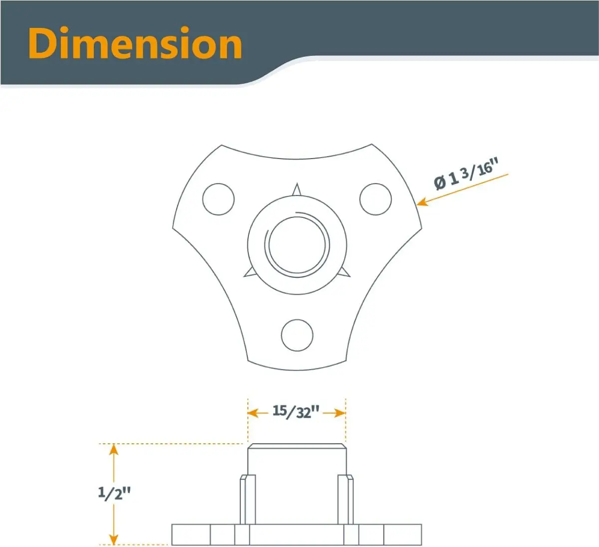 Screw-On Tee Nuts for Bolts and Stem Caster Wheels Threaded Inserts for Wood Working