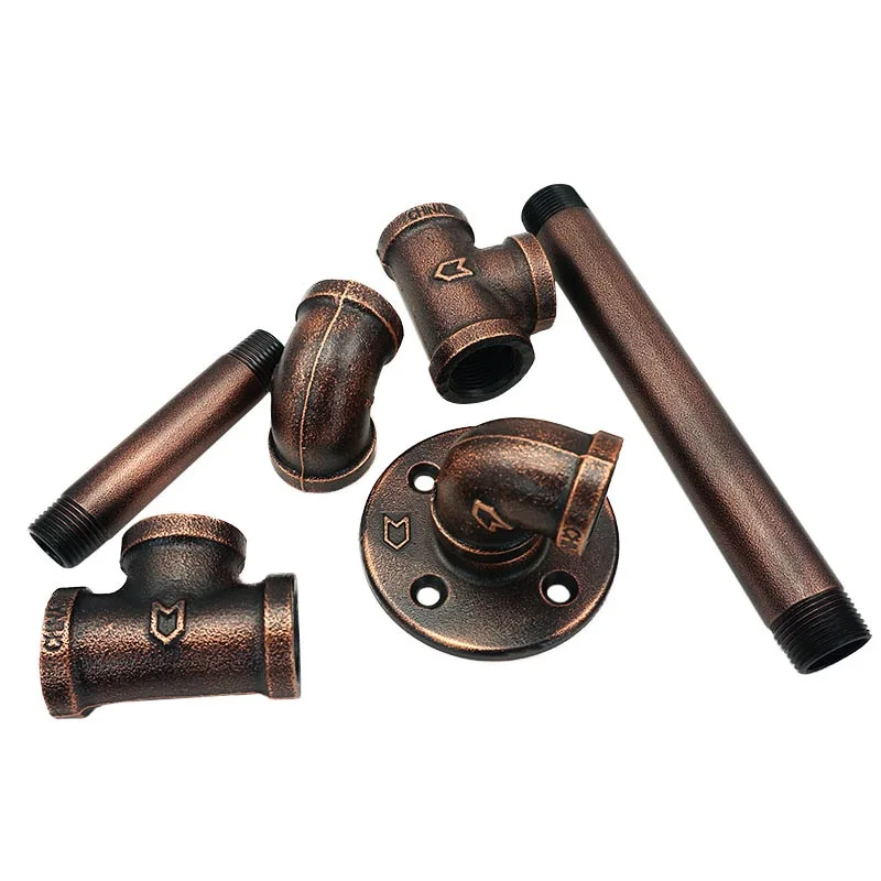 
DIY Furniture fittings retro-style wall pipe fitting wall shelf antique cast iron shelf brackets home decoration accessories 