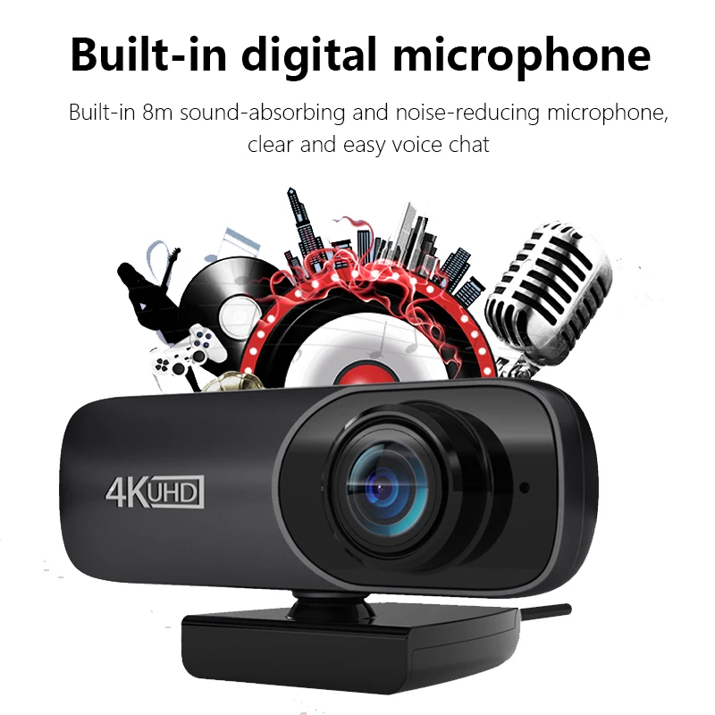 4K Full HD 1080P USB 2 0 Компьютерная веб-камера с автофокусом и прямым