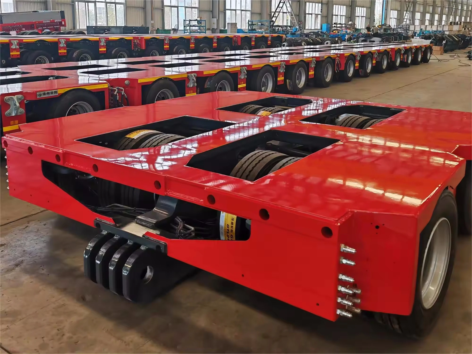Flatbed Low Boy Nicolas Goldhofer Type 300 Ton Power Transformer Transport Hydraulic Modular Lowbed Trailer Truck