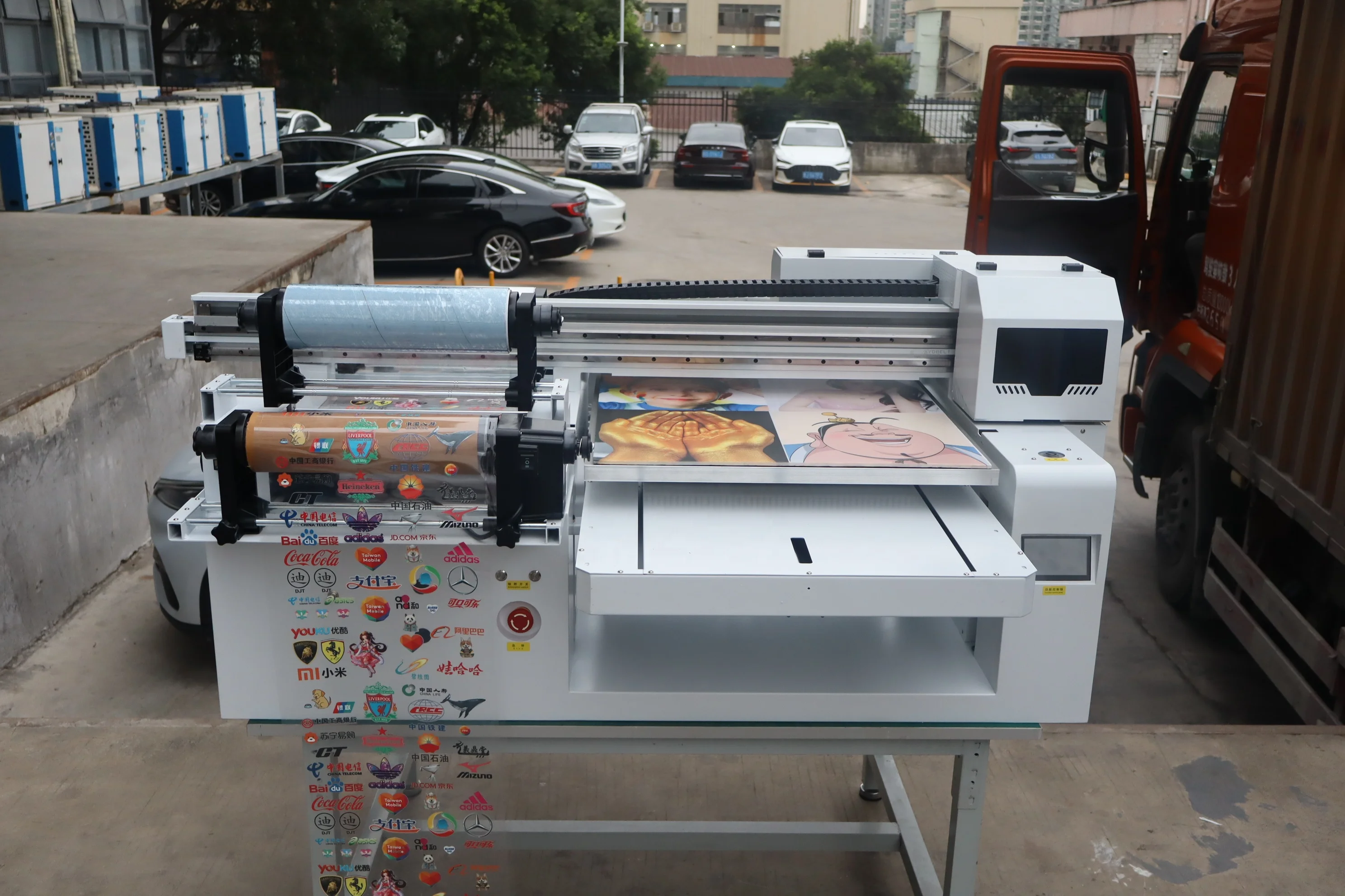 QK-6090 Гибридный Ультрафиолетовый рулонный принтер ПЭТ пленка этикетка наклейка плоская кровать печатная машина