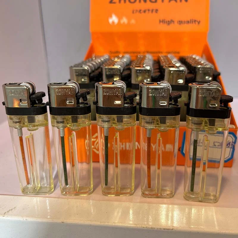 Прозрачная одноразовая карманная газовая зажигалка с полной продажной ценой