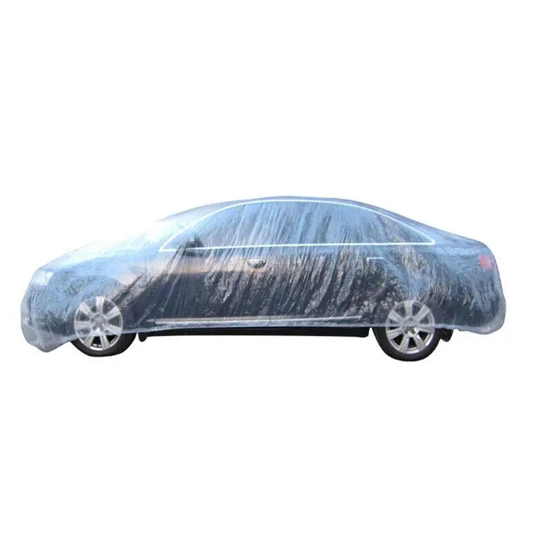 Universal Car Cover/Dustproof Waterproof/Plastic PE Rainproof Protect Disposable