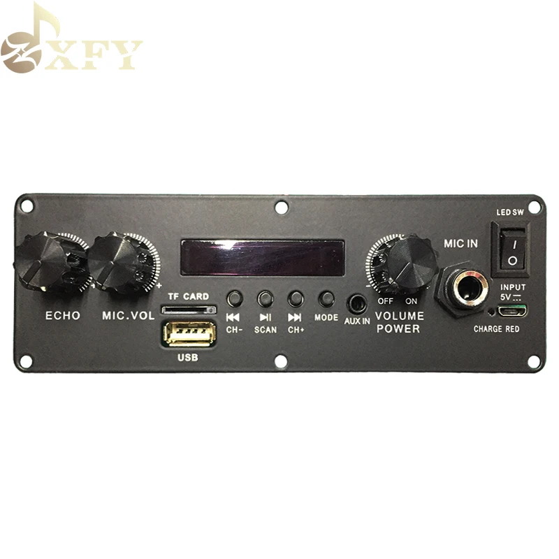 XFY-6110 DV3.7V 8W*1 8 inch trolley speaker amplifier board with ECHO MIC audio amp board