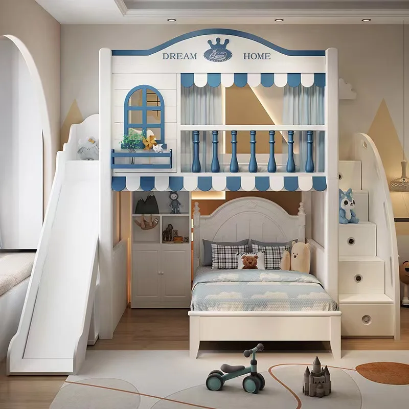 All solid wood Children , girls and boys, princess castles, bunk bed for kids