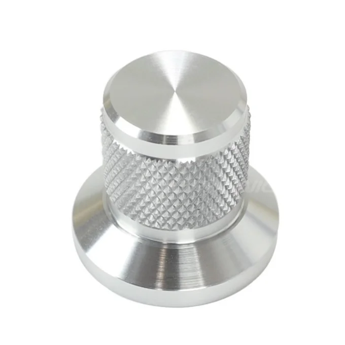 Factory price Customized CNC machining  22x25x17mm 6mm Silver Knob Aluminum Grip D Shaft