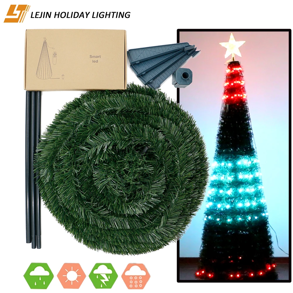 Прочная дешевая светодиодная подсветка для рождественской елки в стиле RGB для сказочных огней