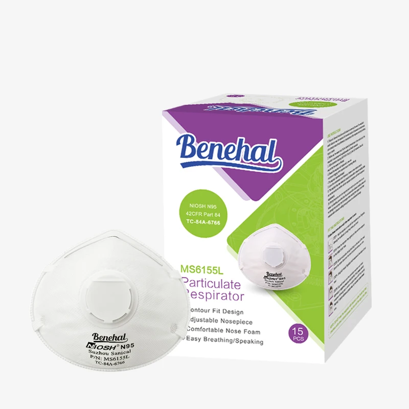 NIOSH Approved N95 Masks N95  particulate  respirator with valve MS6155