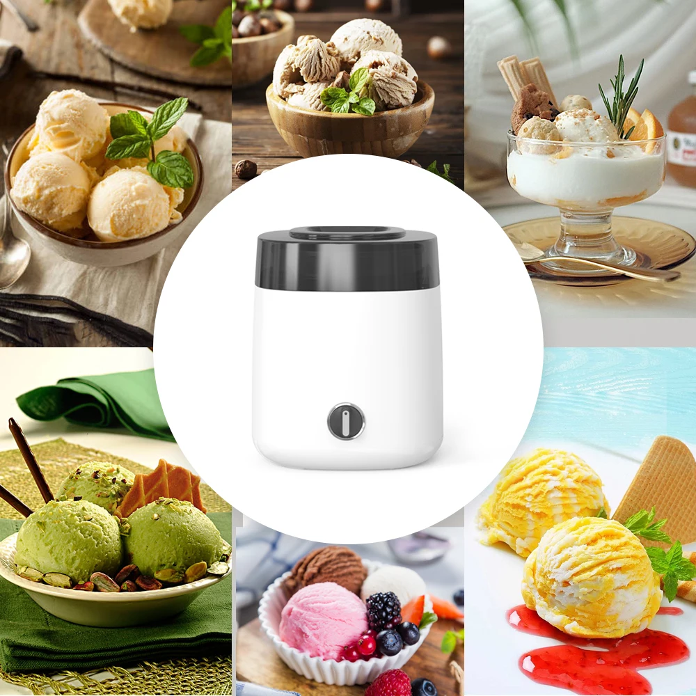 Fashionable Household Automatic Soft Serve Ice Cream Maker for Frozen Yogurt or Gelato Makes Delicious Ice Cream at Home