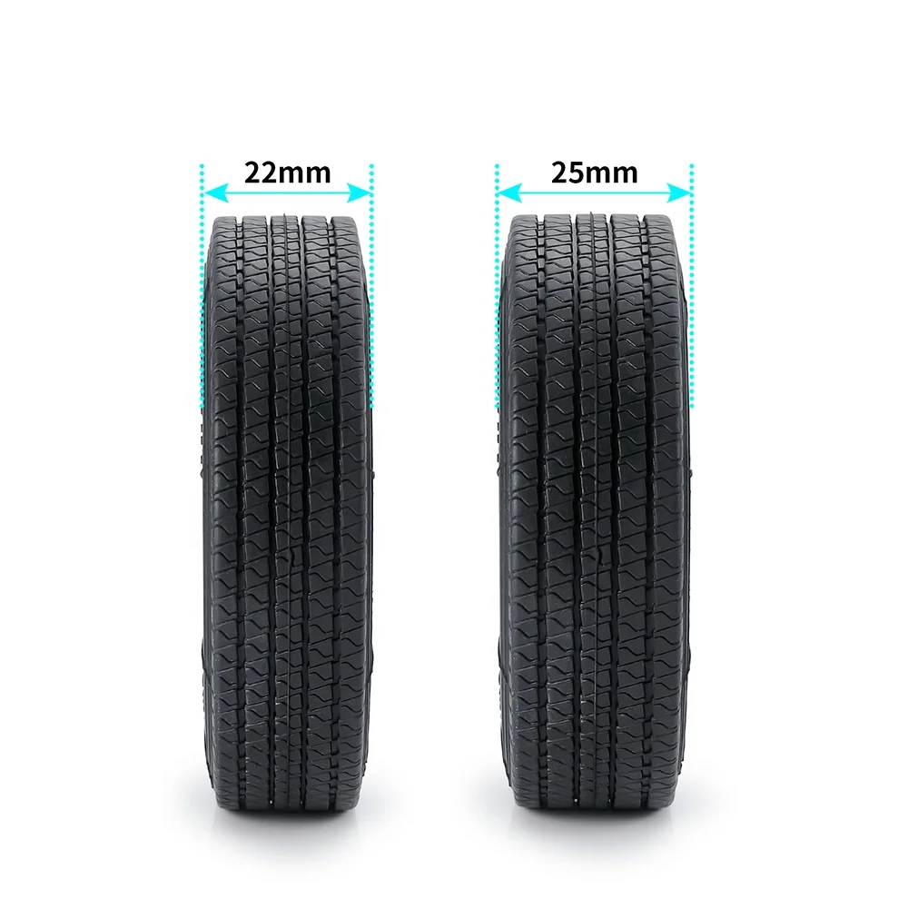 New Rubber Tyres with Insert Sponge for 1/14 Tamiya Trucks Tractor Wheel Tires Upgrade Parts Accessories