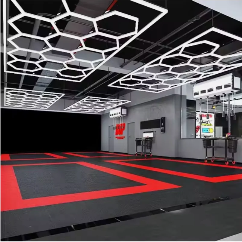 Wholesale honeycomb car parking garage lights hex led garage lights ceiling hexagon garage light