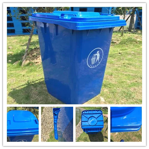 Restaurant Office Square Plastic Recycling Waste Garbage Rubbish Bin Trash Can with Lid