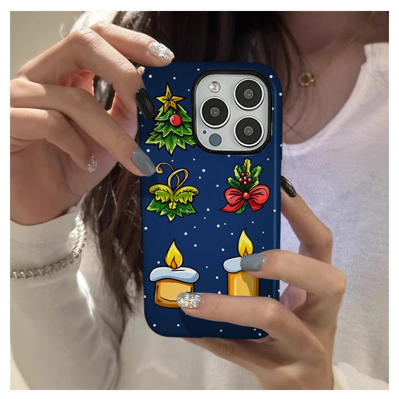 christmas old man snowman tree gift element Soft Pink Bow Phone Case For Samsung S24 S23 S22 Ultra A54 5g A34 A55 A24 A15 A53 A5