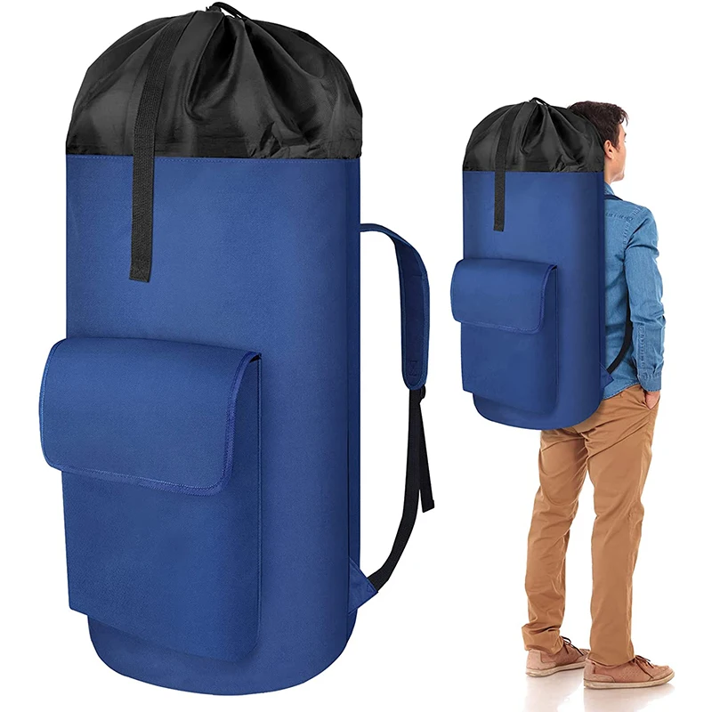 Tear-Resistant Extra Large Heavy Duty Dirty Clothes Hamper Machine Washable Durable Laundry Backpack for Dorm