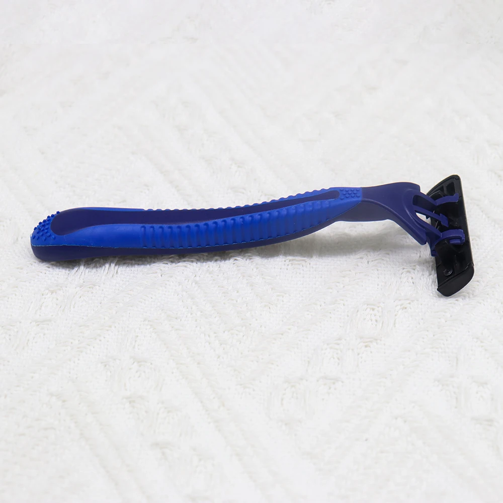 Durable Manual Razor Combo with No-slip Sefety Three-Blade Razor and 10g Shaving Cream For Hotel Amenity