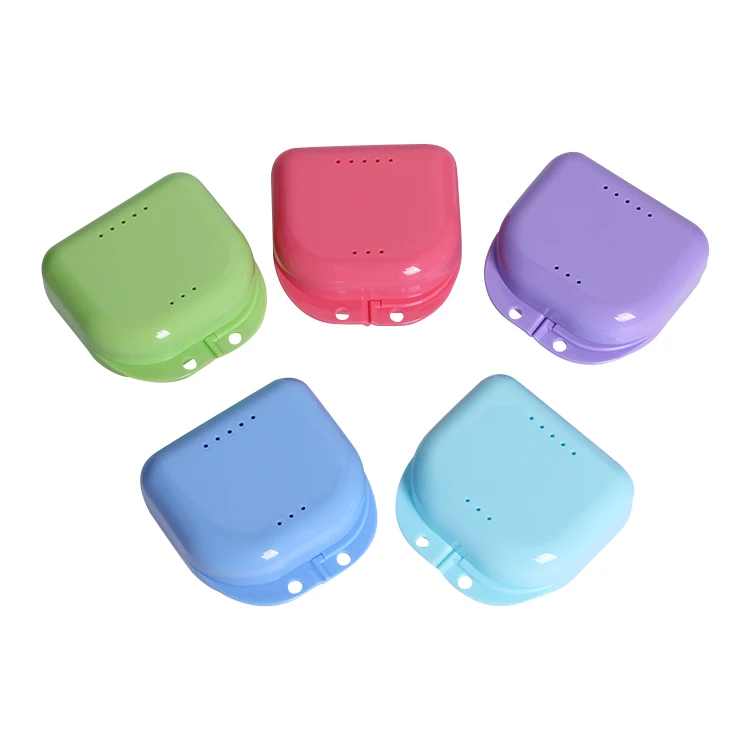 Imitate Teeth Orthodontic Case Dental Retainer Mouth Guard Denture Storage Plastic Box Oral Hygiene Supplies Organizer