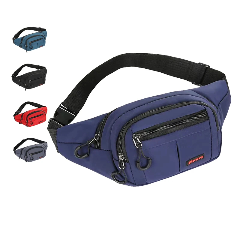 Wholesale manufacturer crossbody chest pack belt bag designer custom fanny bag unisex nylon material sports chest bag