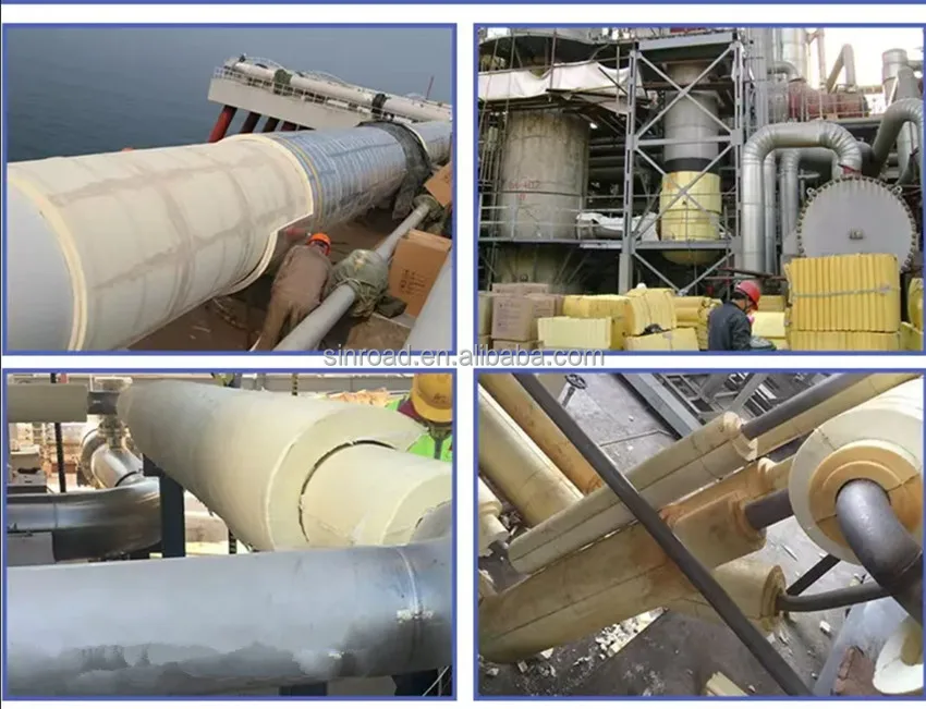 High density cold preservation rigid polyurethane PIR pipe shield for low temperature pipeline and tank