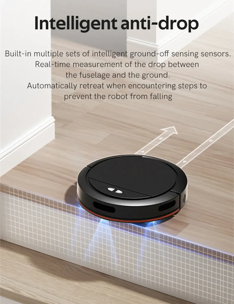 OB16 Robot Vacuum Cleaner for Floor Cleaning Sweeping and Mopping Premium Inhaler Vacuum Cleaner
