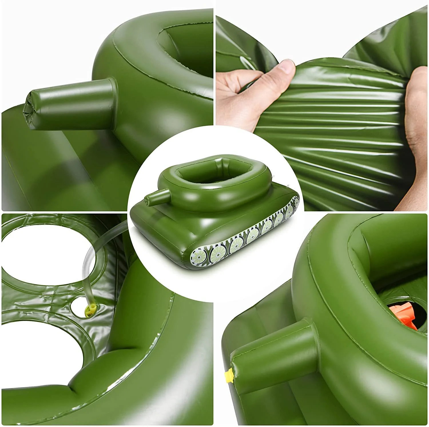 Ready to Ship Inflatable Tank Pool Float Swimming Pool Toys Inflatable Weapon with Water Gun for Kids and Adults