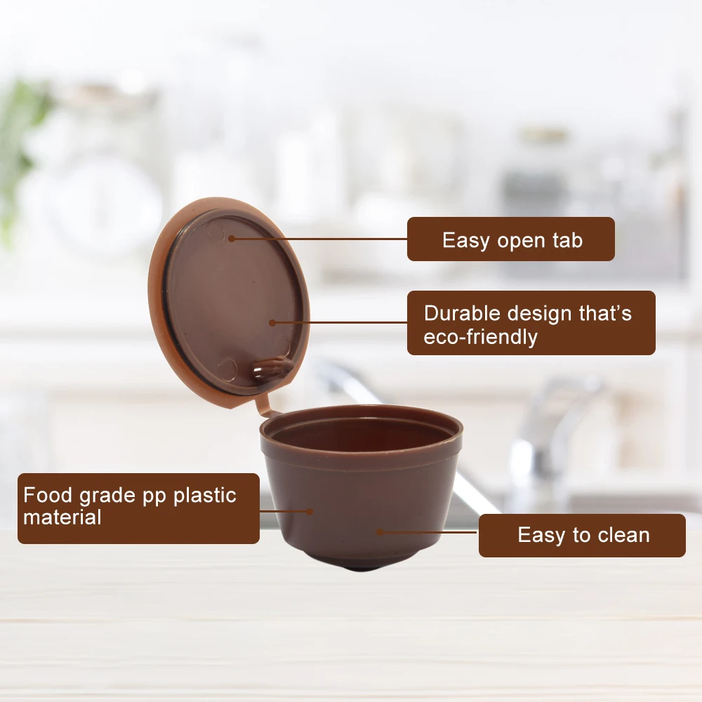 Refillable For Dolce Gusto Nesspresso Coffee Capsule Refill,Espresso Martello Empty Plastic Reusable Coffee Filter Capsule