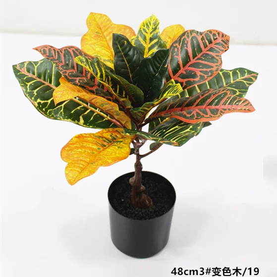 Best quality tropical plant artificial croton tree  small bonsai plants for home decor
