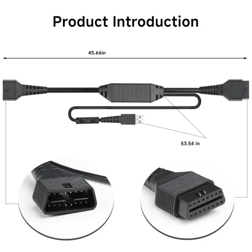 Original Launch X431 DOIP Connect Cable 16 Pin Adapter Support DOIP Protocols Cars Work With For DBScar VII CRP919E BT