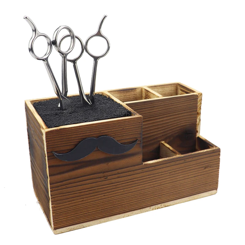 Holder Hair Scissors Salon Organizer Hairdressing Storage Shear Scissor Barber Box Comb Tool For Case Cutting Stand Combs
