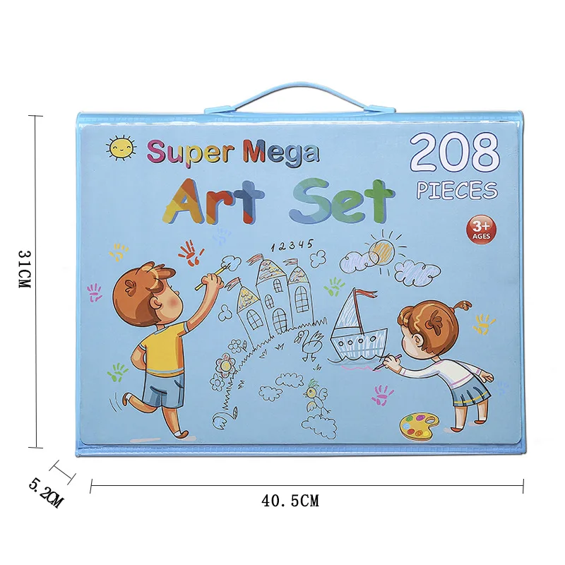 Painting Sets 208 Pieces Colored Pencil & Art Supplies Set with Painting Drawing for kids
