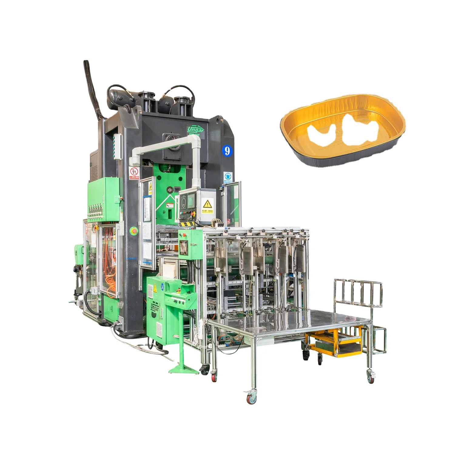 Dishes Punching Machine High Quality Auto Aluminum Foil Food Tray Plate Container Pneumatic