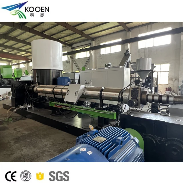 High Quality automatic Waste PE shrink film PP bag compactor pelletizing pellet extruder extrusion machine