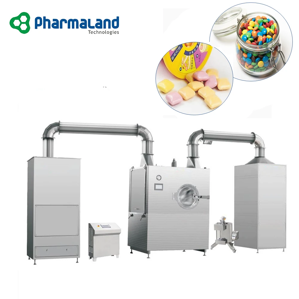 PJGB-150E High Effciency Automatic Fully Closed Candy Sugar Chocolate Bean Nuts Tablet pharmaceutical tablet coating machinery