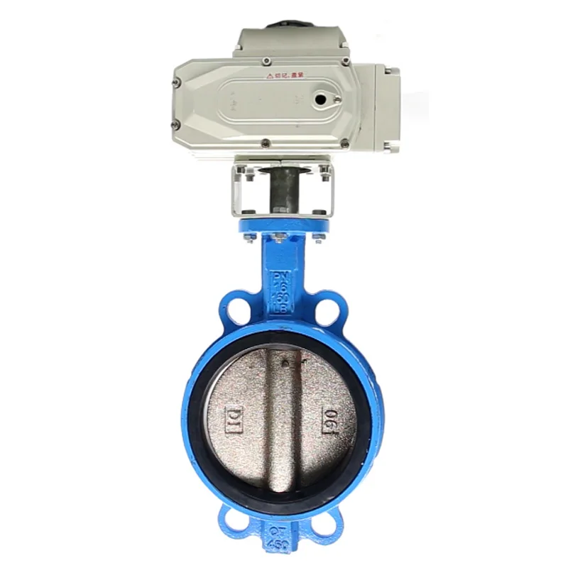 Winner Winvall Dn40 to Dn200 Motorized Valves Electric Actuator Control Wafer Type Butterfly Valve