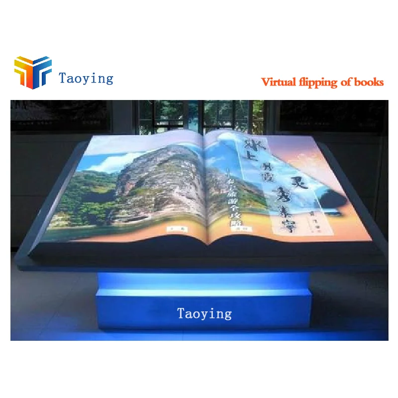 Все-в-одном виртуальный электронный ЖК-дисплей Flipbook машина с воздушным касанием машинка для размахивания страницей голографическая Интерактивная проекция