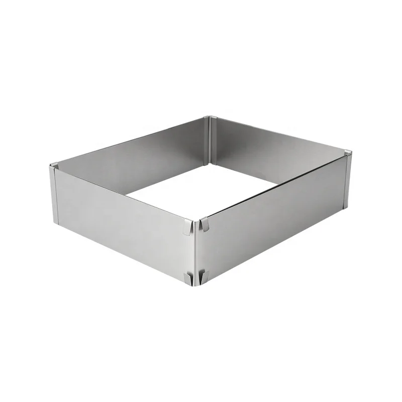 Adjustable square cake mold stainless steel Mu Si cake cake telescopic mold baking tool
