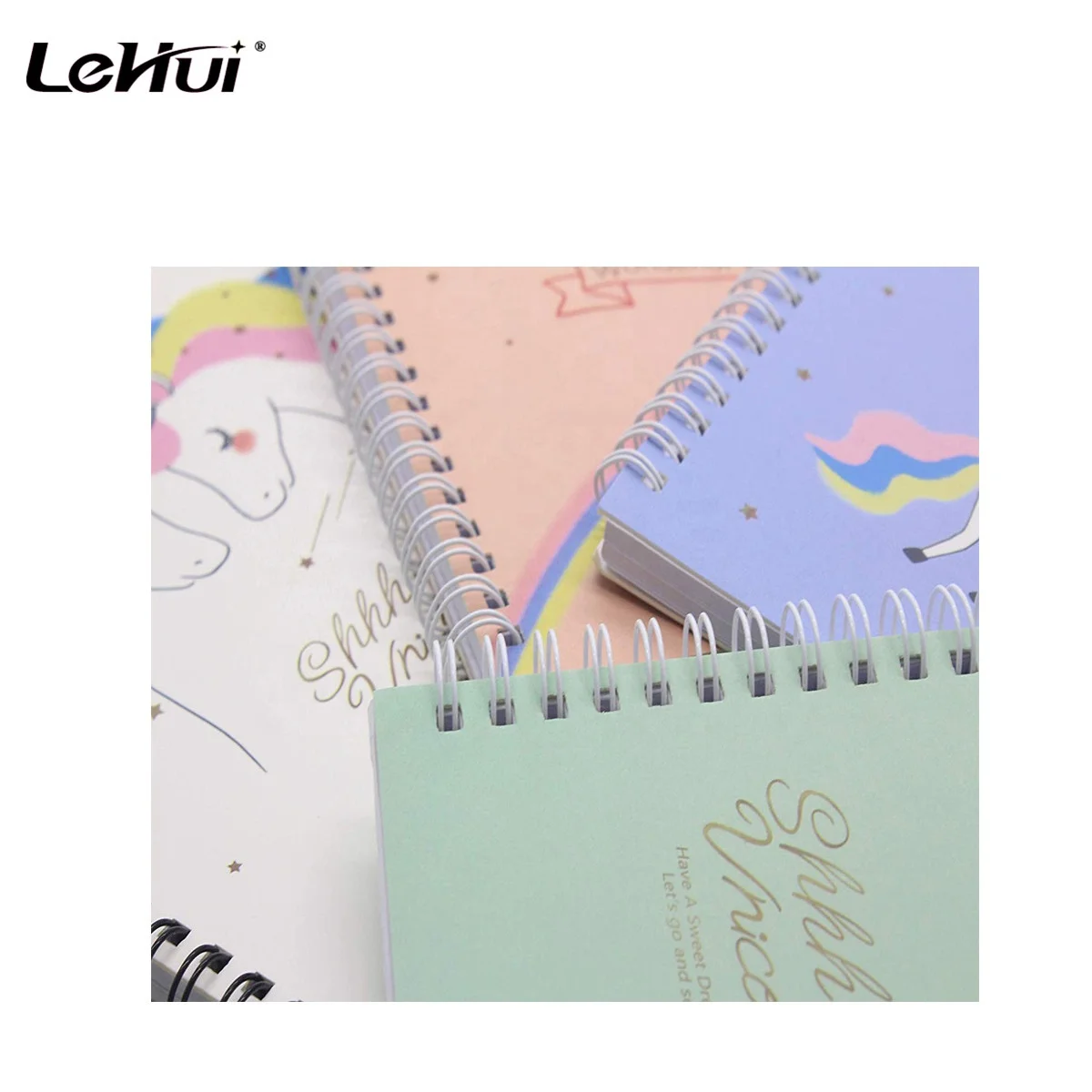 Manufacturer Directly 4 pcs A5 Size 5.5 x 8.2 inches Unicorn Spiral Notebook With Ruled Planner Favors for Kids Girls Women