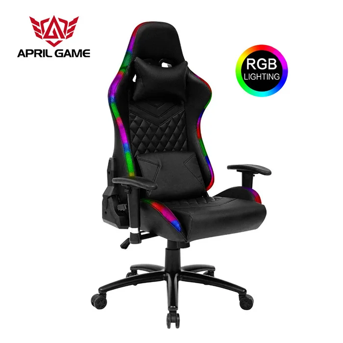 
Wholesale High Quality Custom Logo Ergonomic Leather Swivel Adjustable Computer LED Gaming Chair gamer chair RGB 