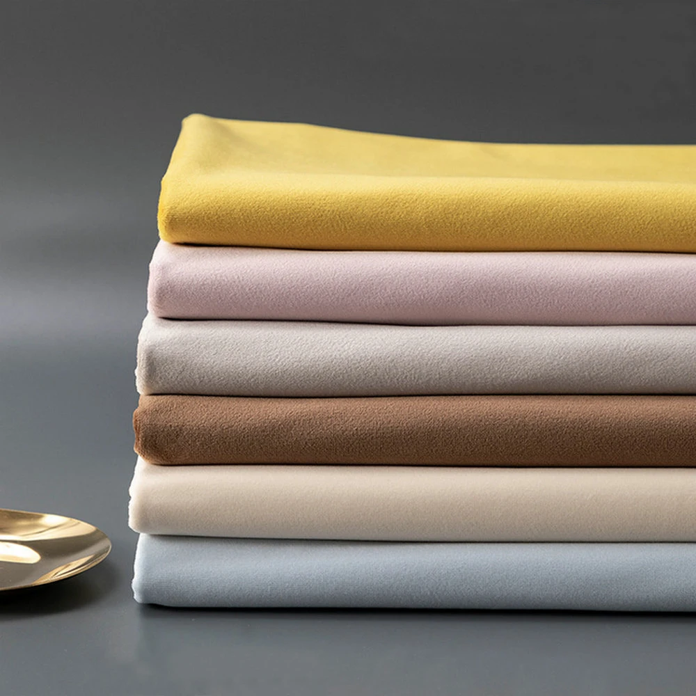 Fabric manufacturer 100 polyester golden velvet tricot brush super poly fabric