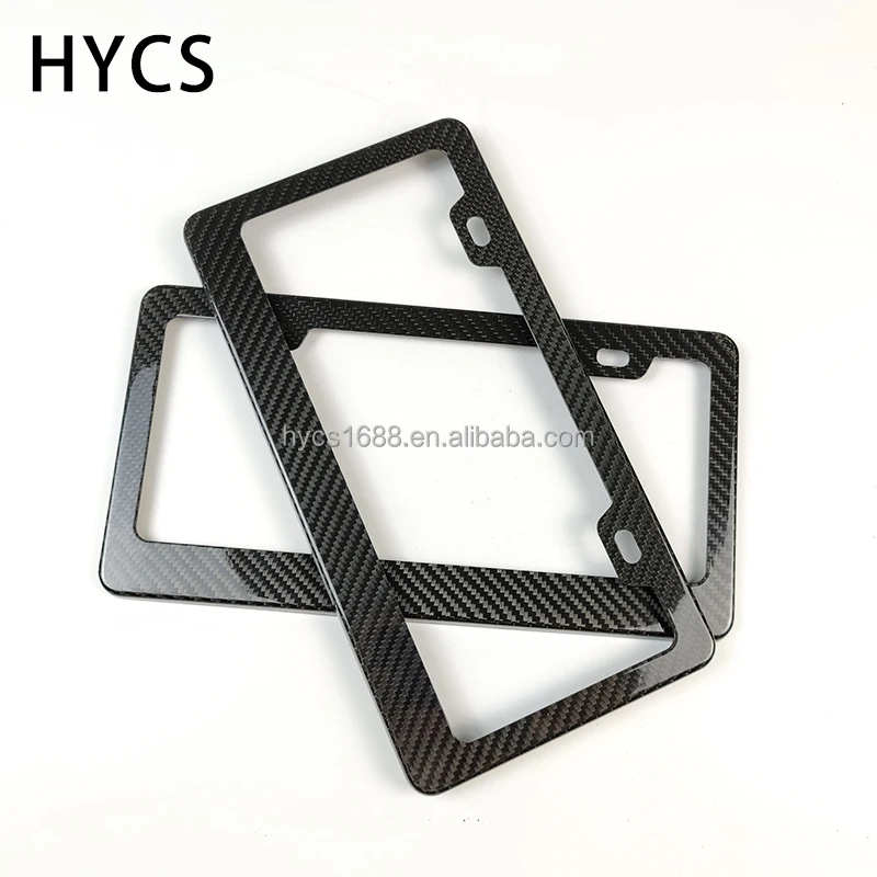 America car real carbon fiber license plate frame