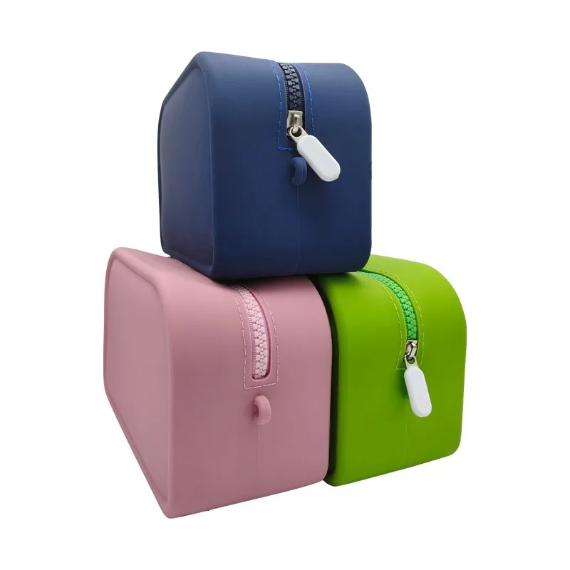 Custom BPA Free Choice Reusable Silicone Cosmetic Bags Travel Storage Pouch Large Capacity Coin Purse Bag Card Holder
