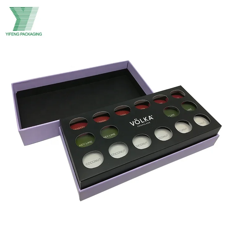 Wholesale Custom Luxury Handmade Empty Fancy Paper Rigid Cardboard Gift Packaging 2 Piece Chocolate Box Eco-friendly