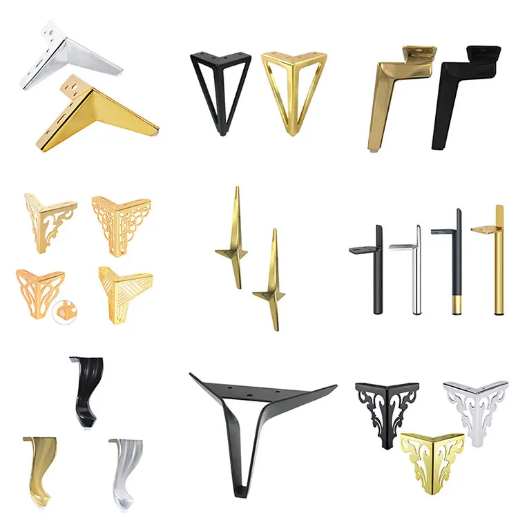 Вэй Tuo Пользовательские ноги Европейский роскошный стиль Золотой Хромированные Металлические диванные ножки для мебели кровати Золотая основа patas pata muebles VT-03.136