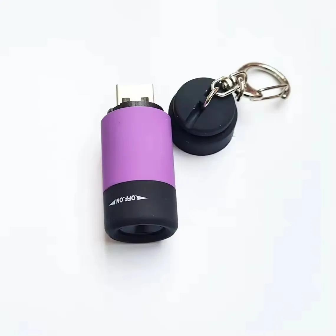 Мини-USB перезаряжаемая лампа водонепроницаемый Карманный поворотный переключатель Открытый Кемпинг Аварийный маленький USB брелок светодиодный свет
