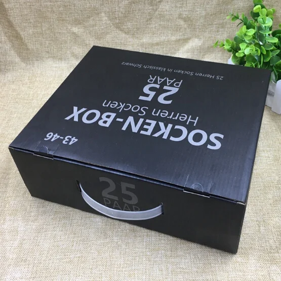 Wholesale best quality cheap printed corrugated packing packaging box with handle for notebook or laptop