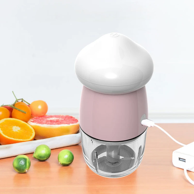 Manufacturer Hot Selling Portable 300ml glass chopping bowl Mini Rechargeable food mixer household