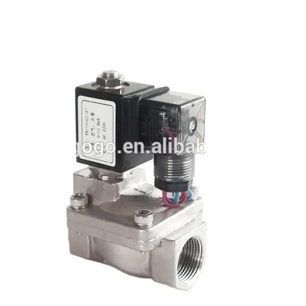 GOGOATC 12v Water Solenoid Valves 3/8 Inch 2 Way Pneumatic Control pilot Diaphragm Valve