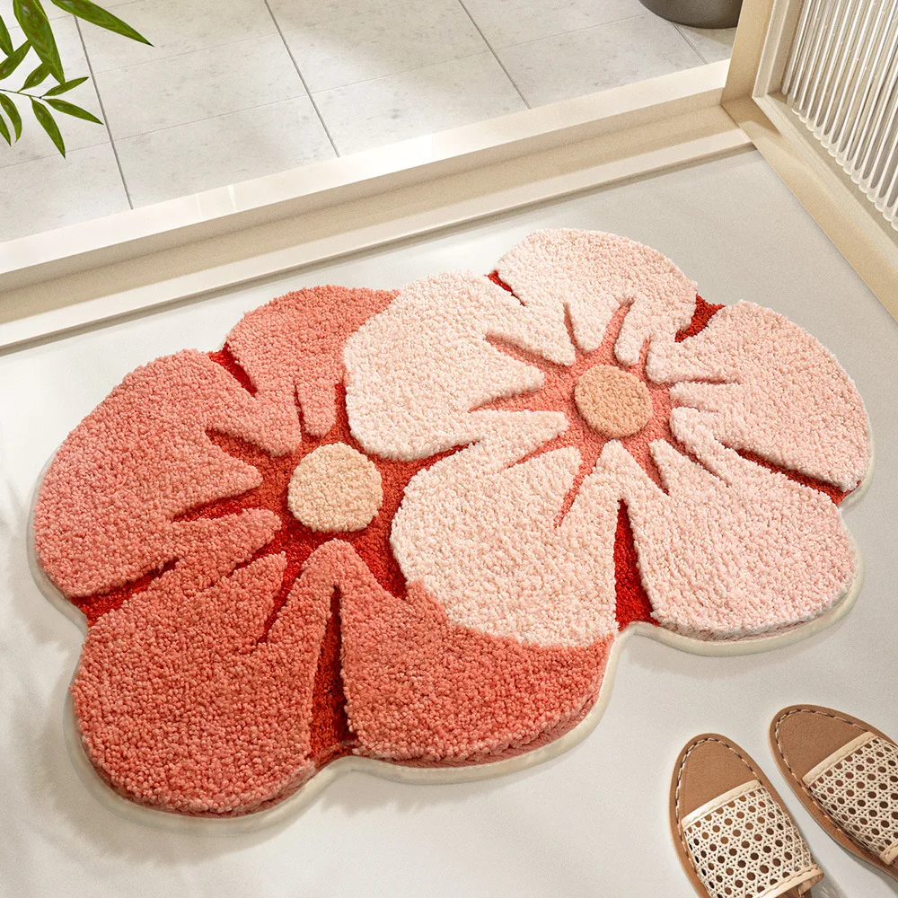 3d Printed Moss Bath Mats Cute Green Moss Shag Bathroom Rugs Non Slip Soft and Water Absorbent Bath Rug for Bathroom Shower Tub,