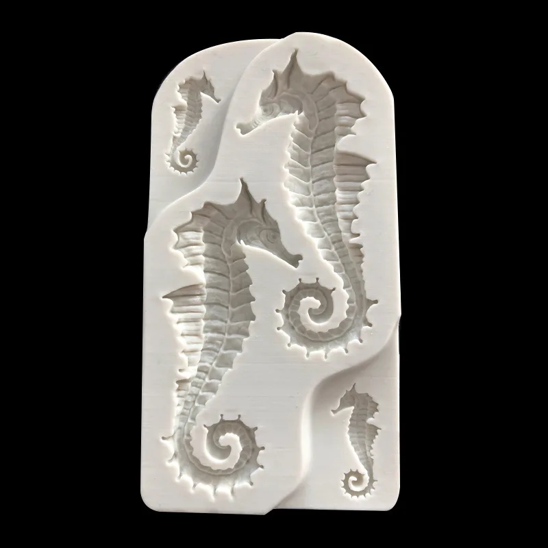 Mermaid Theme Cake Fondant Mold -for Under The Sea Cake Decoration  Seahorse Seashell Starfish Mermaid Tail Silicone Mold